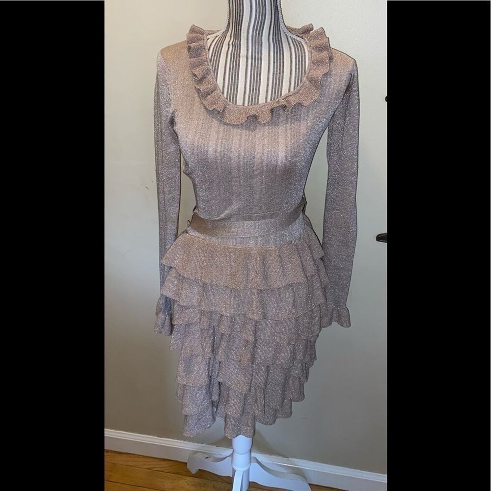 BCBG MAXAZRIA WOMENS LONG SLEEVE DRESS SIZE S MINT